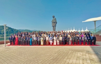 Ambassador Abhishek Singh attended the 10th Heads of Mission Conference held at Kevadia, Gujarat from 20-22 October. The event saw the inspiring presence of Hon'ble PM Shri Narendra Modi and Hon'ble EAM Dr. S. Jaishankar. Group photo in the backdrop of India's pride 'Statue of Unity', World's tallest statue. Encourage everyone to visit 'Majestic Kevadia' in the hospitable State of Gujarat, India
